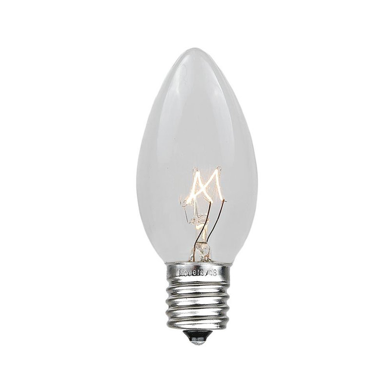 Novelty Lights 7 Watt, C9 Incandescent Light Bulb, E17/Intermediate